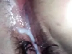 Creampie fl-hairy pussy