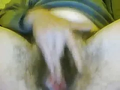 Hairy pussy masturbate